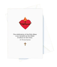 Load image into Gallery viewer, Holy Mass – Celebration of the Holy Mass, Heart. St. Thomas Aquinas Card