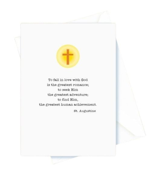 Priest Anniversary – To Fall In Love With God. St. Augustine Card