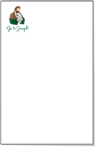 Go to Joseph! St. Joseph and Child Notepad