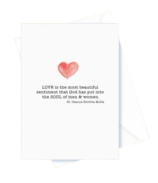 Wedding – Love is the Most Beautiful. St. Gianna Beretta Molla Card