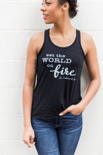 Load image into Gallery viewer, Set the World on Fire. St. Catherine of Siena Tank
