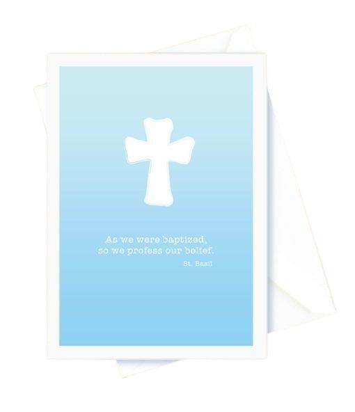 Baptism – As We Were Baptized, Blue. St. Basil Card