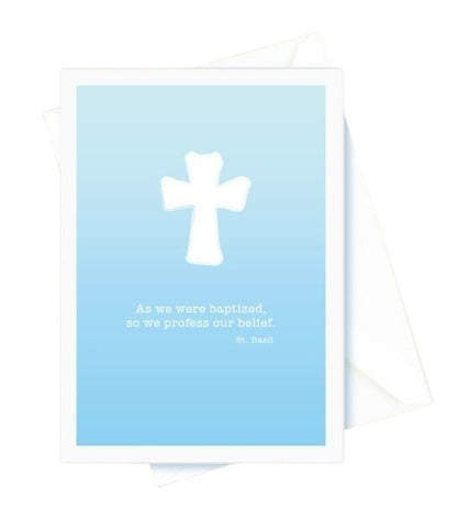 Baptism – As We Were Baptized, Blue. St. Basil Card