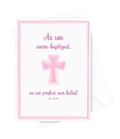 Baptism – As We Were Baptized, Pink. St. Basil Card