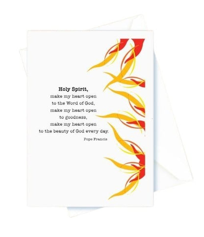 Confirmation – Make My Heart Open. Pope Francis Card