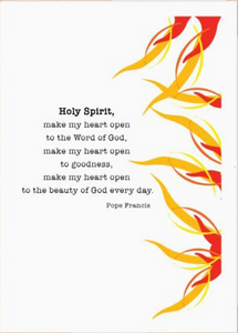 Confirmation – Make My Heart Open. Pope Francis Card