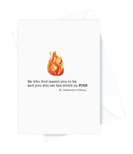 Be Who God Meant You To Be. St. Catherine of Siena, Encouragement Card