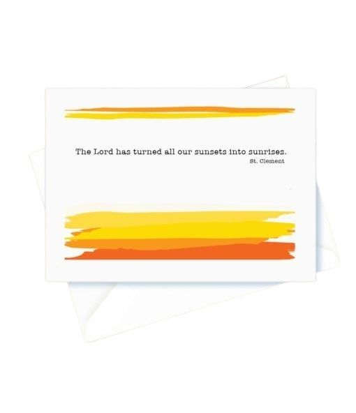 Sunsets and Sunrises. St. Clement, Encouragement Card