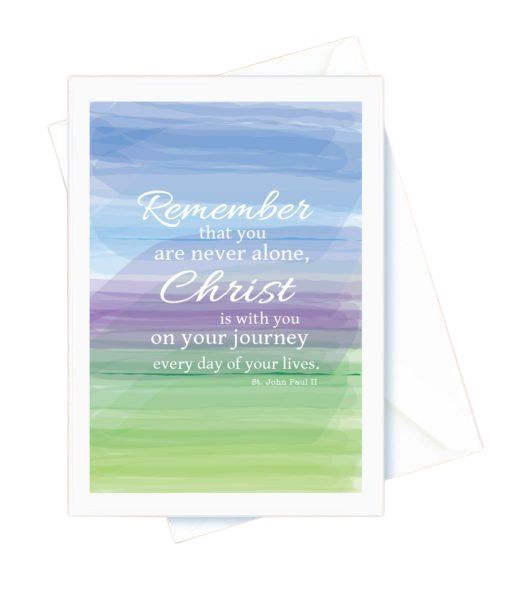 Encouragement – Remember That You Are Never Alone. St. John Paul II Card
