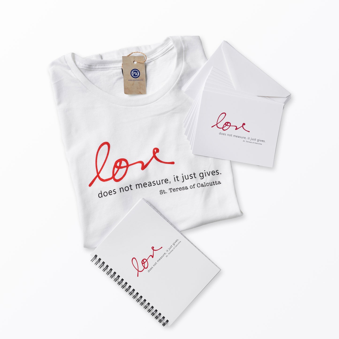 Love Does Not Measure, It Just Gives. St. Teresa of Calcutta Gift Set