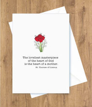 Load image into Gallery viewer, Mother’s Day – The Loveliest Masterpiece of the Heart. St. Therese of Lisieux Card
