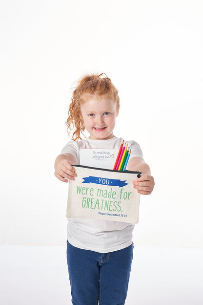 You Were Made for Greatness Pencil Pouch – Pope Benedict XVI