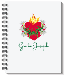 Go to Joseph! Sacred Heart and Flowers Notebook