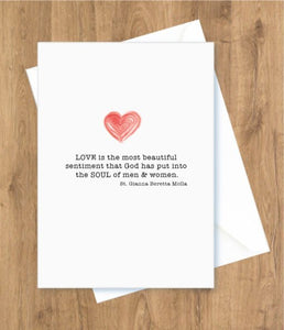 Wedding – Love is the Most Beautiful. St. Gianna Beretta Molla Card